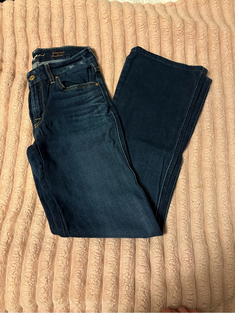 7 For All Mankind Women's Dark Blue Bootcut Jeans